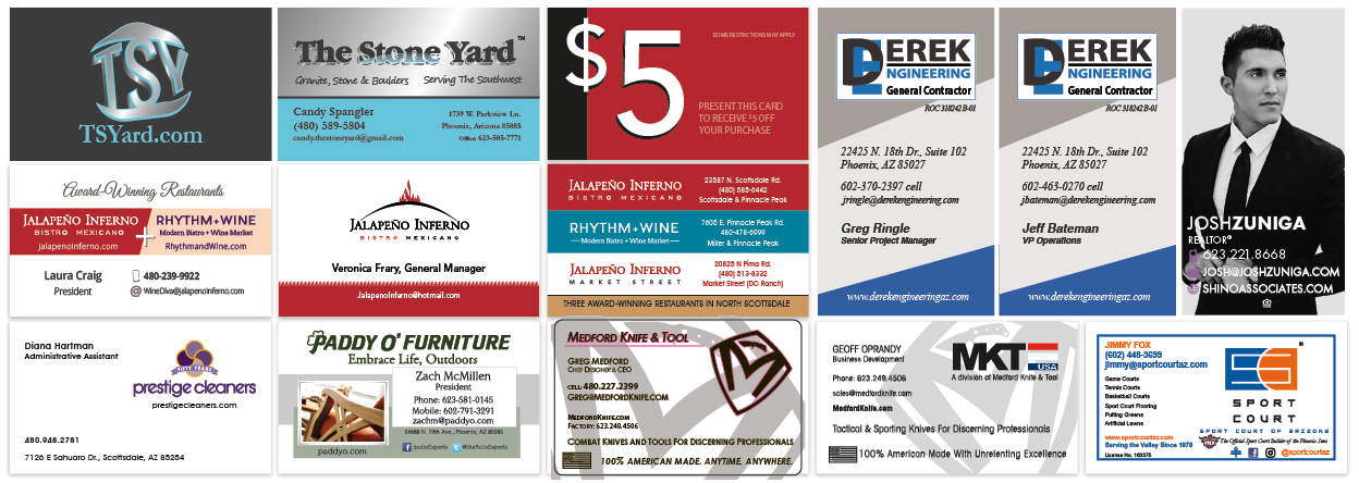 Collection of business cards